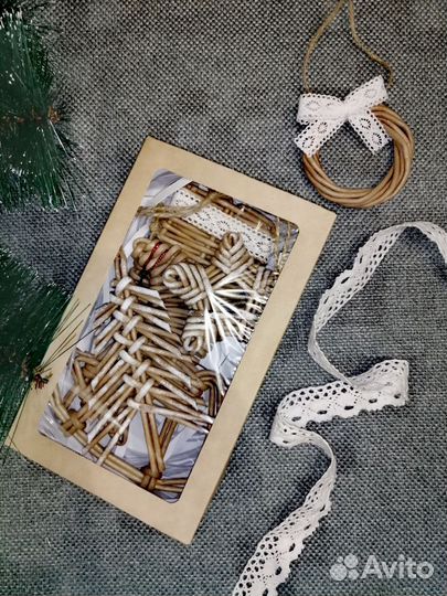 Набор елочных игрушек ручной работы