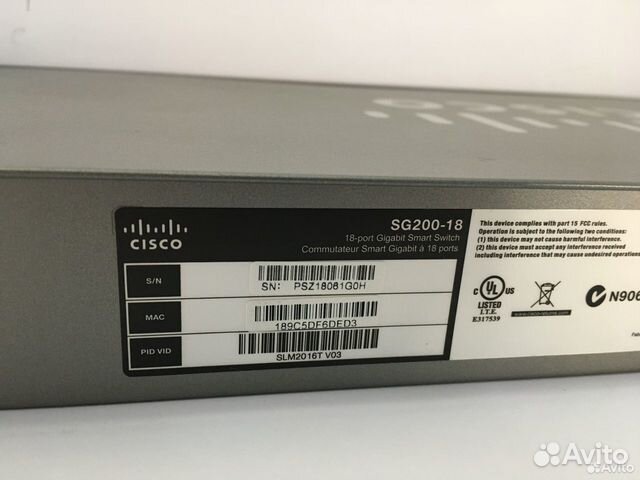 Коммутатор Cisco SG200-18