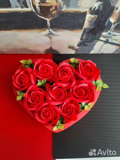 Подарок для девушки. Мыльные розы