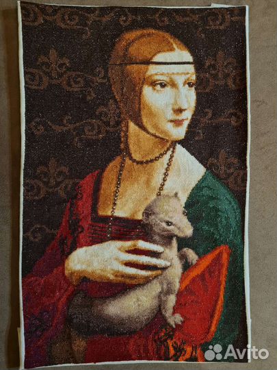 Картина ручной работы техника счетный крест