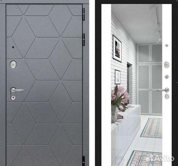 Дверь входная серая шумо-изоляционная Космо