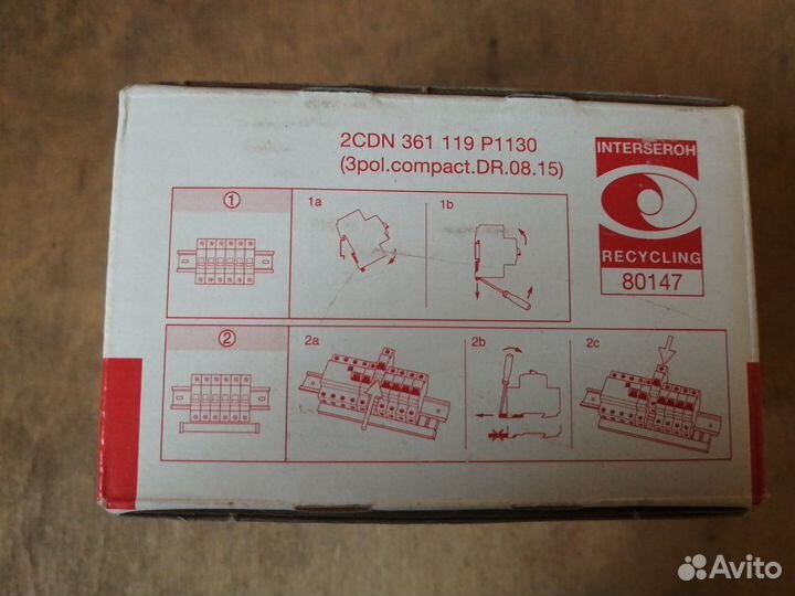 Выключатель автоматический 3-полюсный 1А ABB