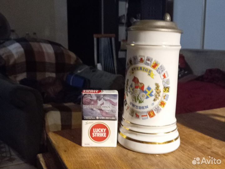 Пивная кружка с крышкой