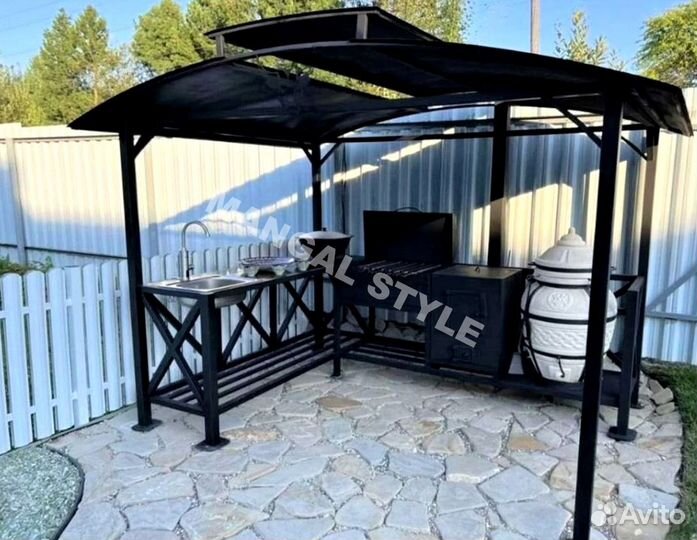 Мангал с крышей