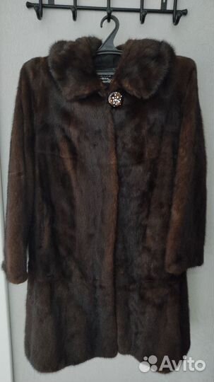 Шуба норковая с капюшоном размер 54-56 - б/у