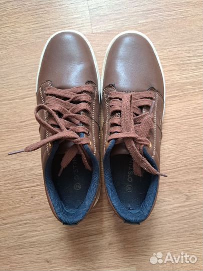 Кожаныe кеды 38 и ранец школьный grizzly