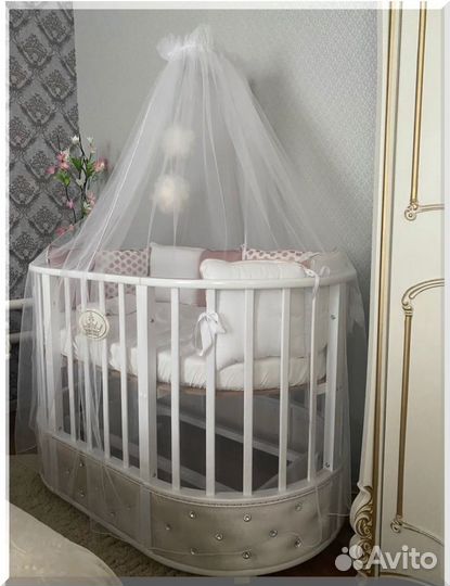 Кроватки детские новые круглые, овальные от произв