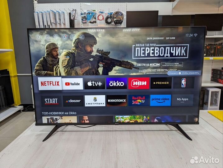 Телевизор hisense 55дюйма (140см) 4к голос