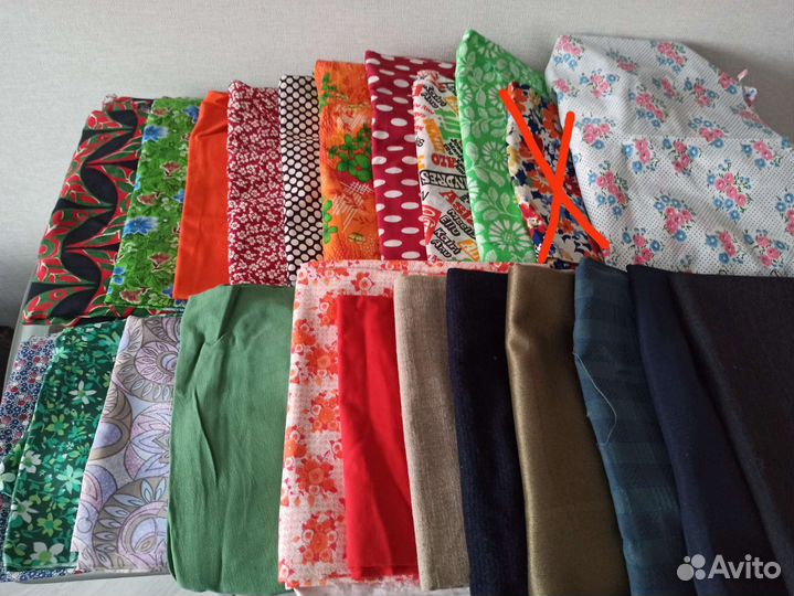 Ткань СССР в отрезах разная