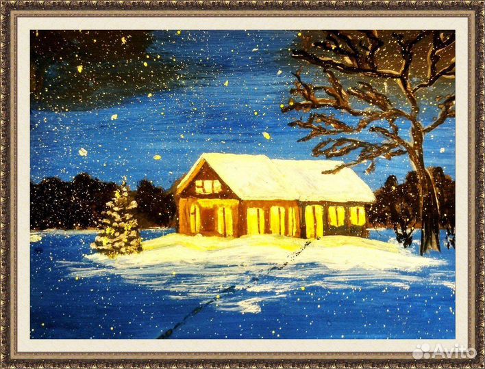 Картина гуашью