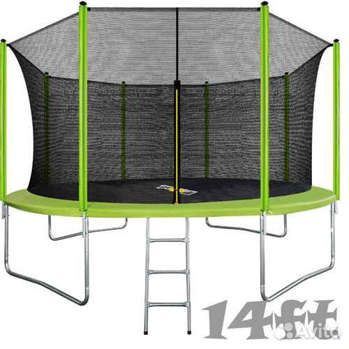 Батут 14FT с внутренней сеткой и лестницей
