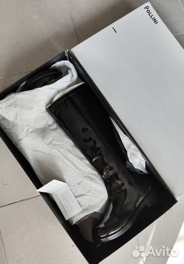 Лакированные сапоги Pollini оригинал из Италии шик