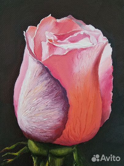 Бутон розы в стиле гиперреализм