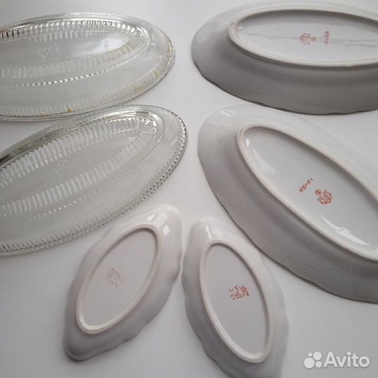 Селедочницы СССР фарфор, стекло