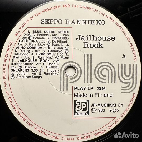 Seppo Rannikko – Jailhouse Rock (Финляндия 1983г)