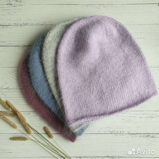 Шапка Бини из пуха норки на ог 54см