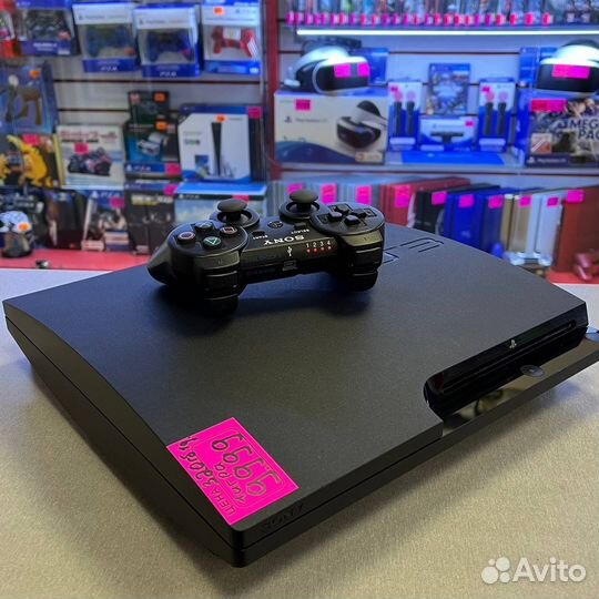Sony PS3 Slim 320gb + джойстик