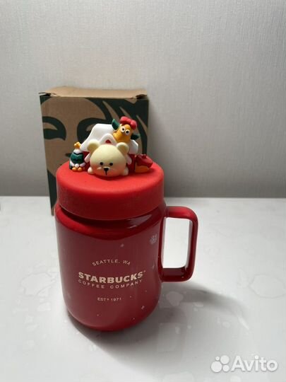 Кружка starbucks чертик белого цвета