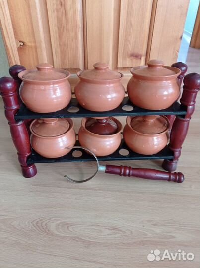 Глиняные горшки для запекания, набор