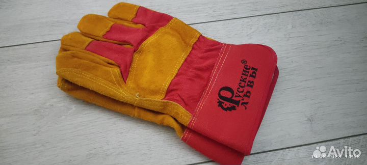 Спилковые перчатки, защитные краги