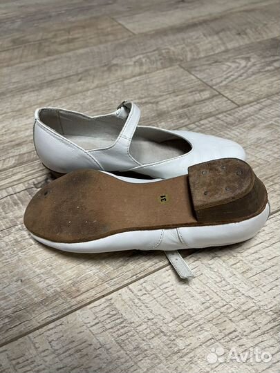 Туфли для народных танцев белые 31 размер