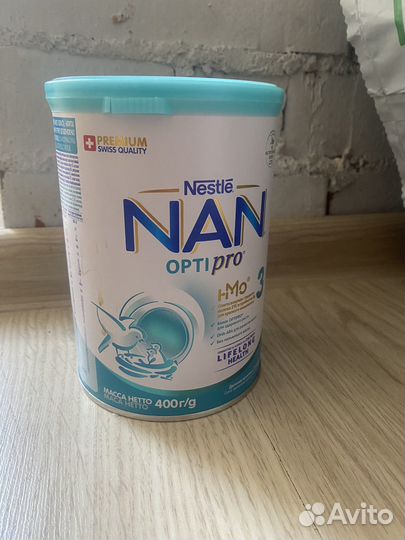 2 банки смеси nan optipro 3, 400 гр