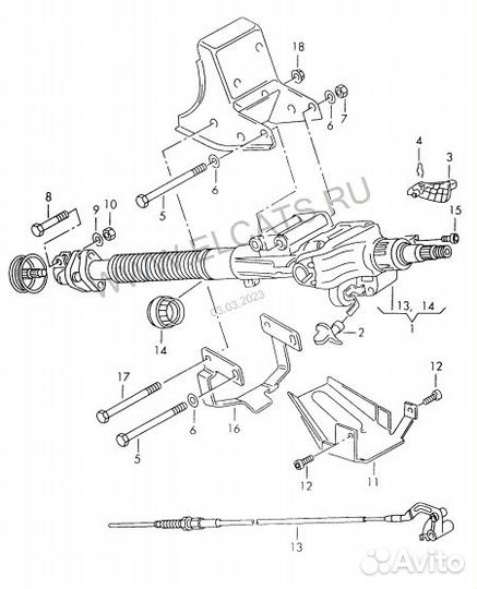 Колонка рулевая audia6 C4 новая