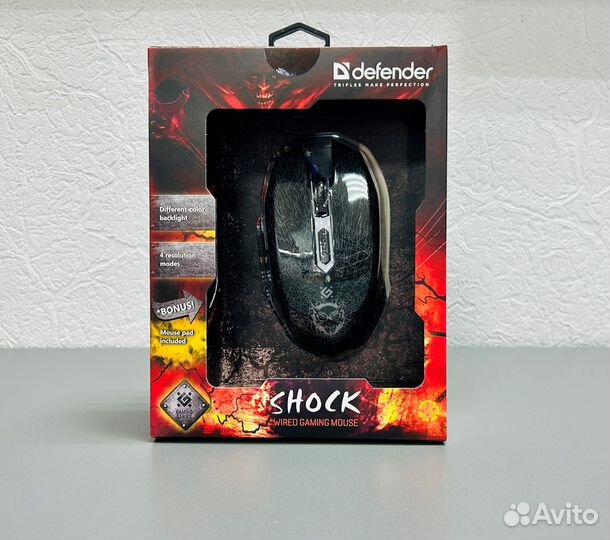 Мышь оптическая Defender shock gm-110L игровая