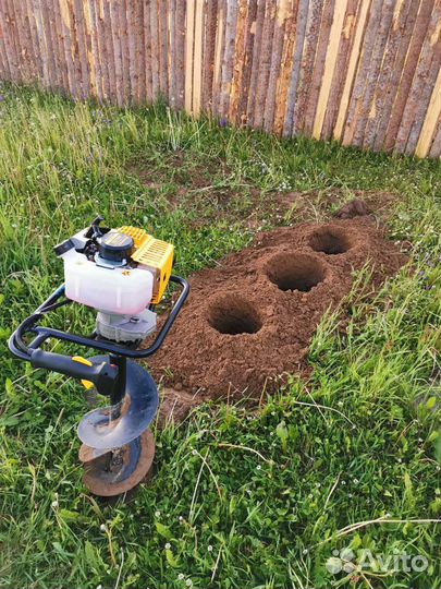 Мотобур аренда, Бурение лунок