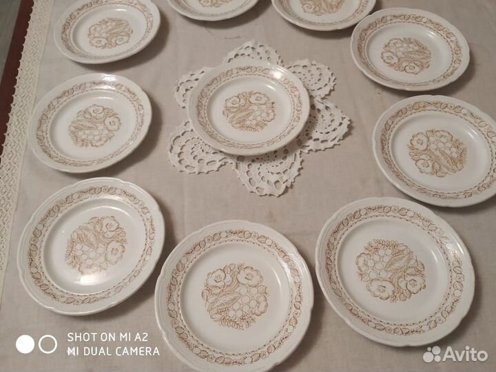 Набор керамических тарелок СССР