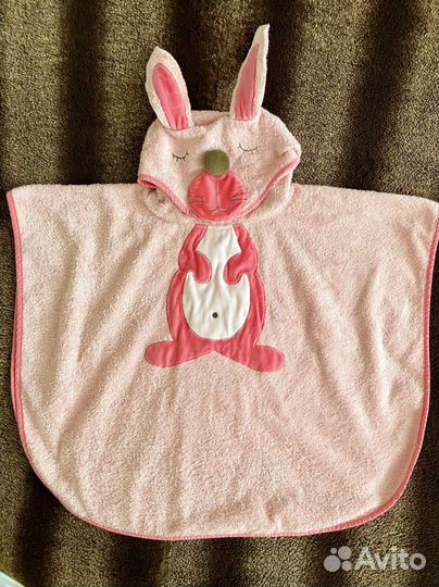 Махровое полотенце пончо детское