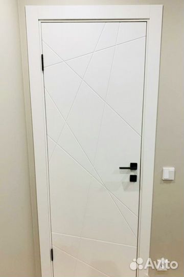 Двери межкомнатные Граффити 5 белые с узором