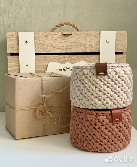 Вязанные корзины