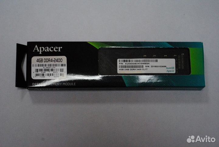 Оперативная память DDR4 4GB Apacer.Новая