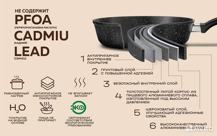 Казан с крышкой 4.5 литра