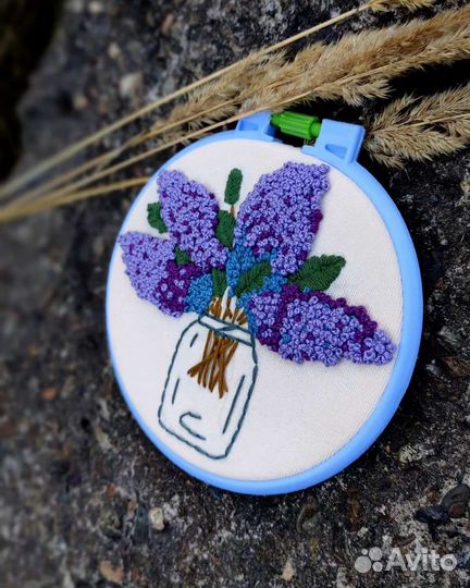 Вышивка ручной работы панно декор