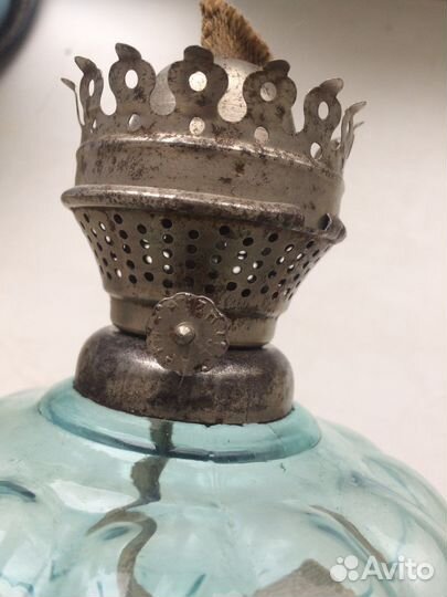 Керосиновая лампа стекло старинная