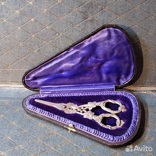 Ножницы серебряные,виноградные. Антикварные