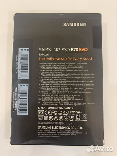 Жесткий диск ssd samsung 2Tb