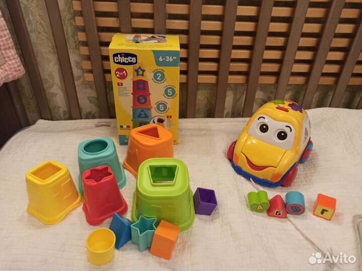 Развивающие игрушки chicco и baby GO пакетом