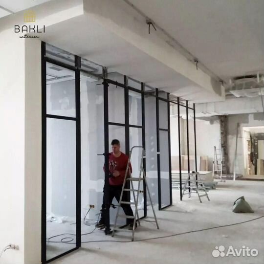 Стеклянные офисные перегородки