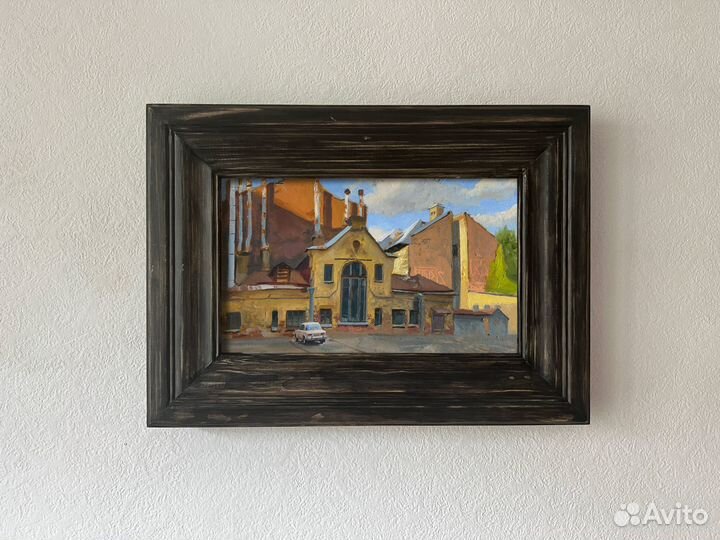 Картина маслом городской пейзаж