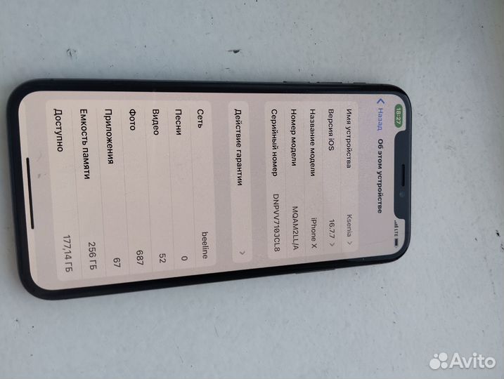 iPhone X, 256 ГБ
