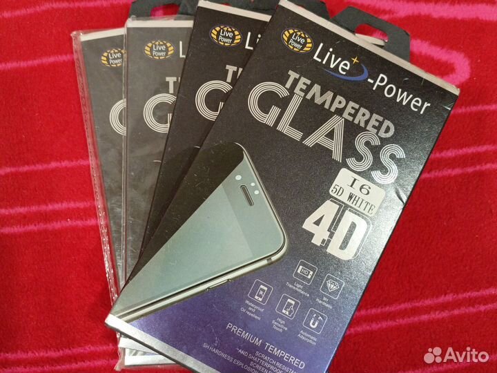 Стекло iPhone 6 / iPhone 6s защитное белое 5d