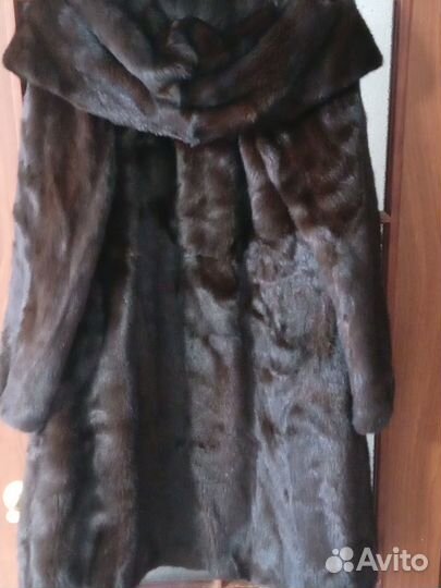 Шуба норковая с капюшоном