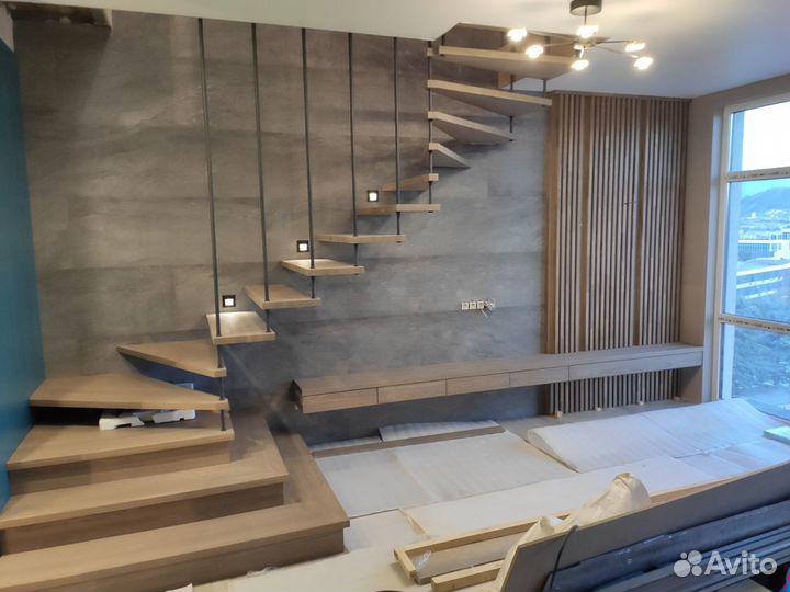 Лестницы из дерева,металла и стекла