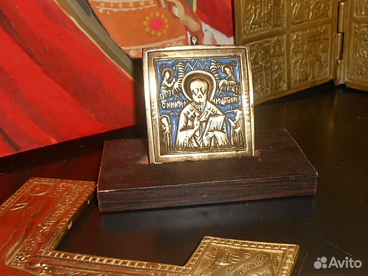 Иконка Св.Николай Чудотворец.Эмаль