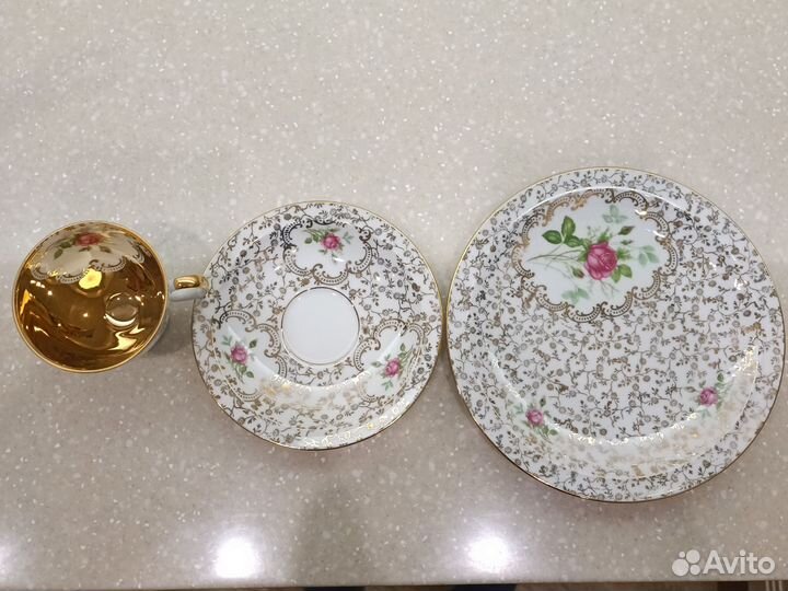 Kaiser Германия чайное трио фарфор