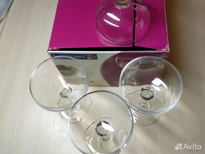 Фужеры для шампанского новые luminarc