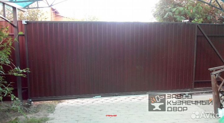 Ворота откатные с калиткой и без